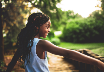 Young girl smiling