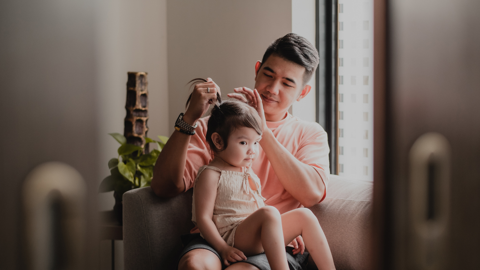father with baby daughter