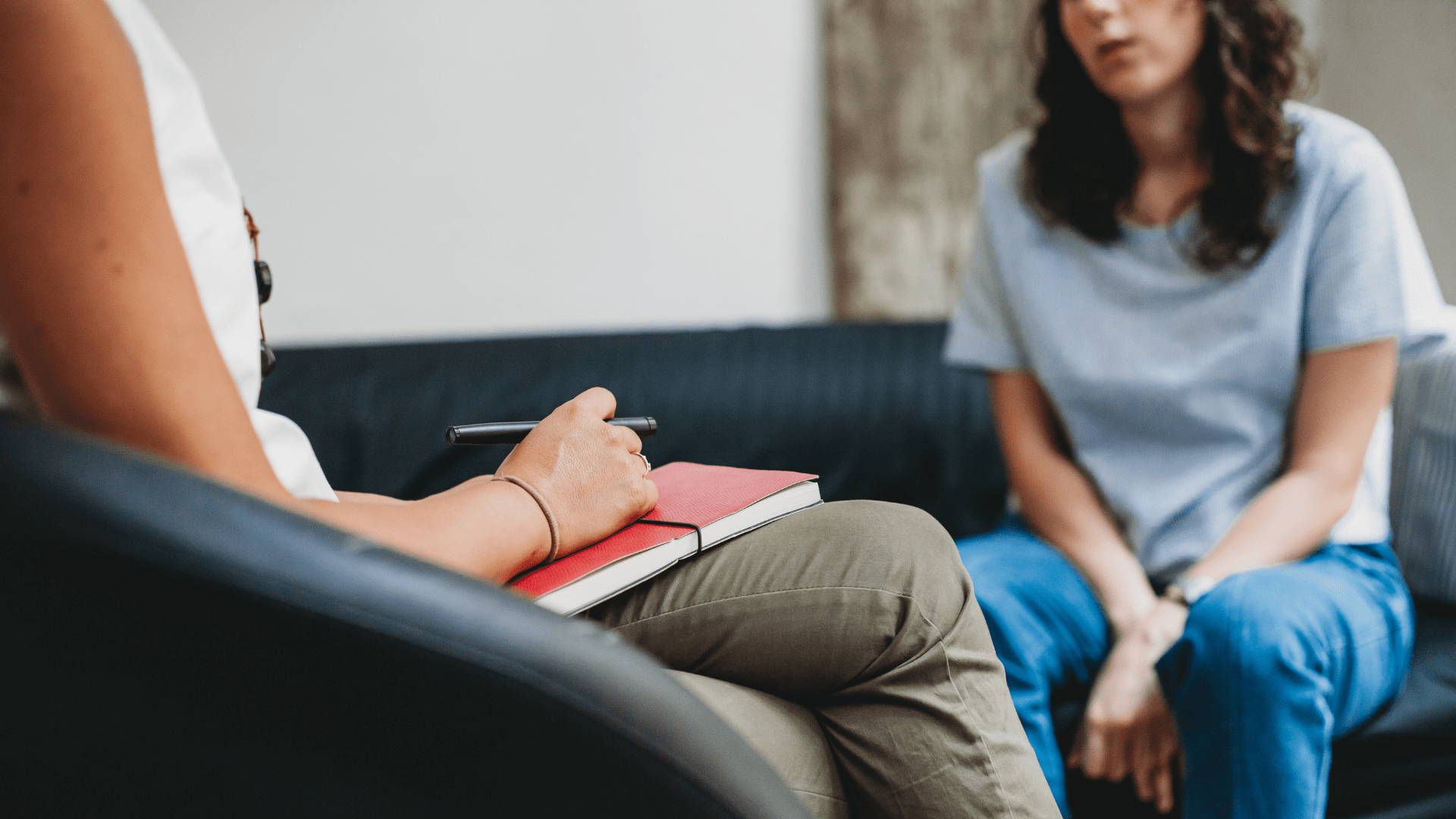 adoptive parent sitting with adoption consultant